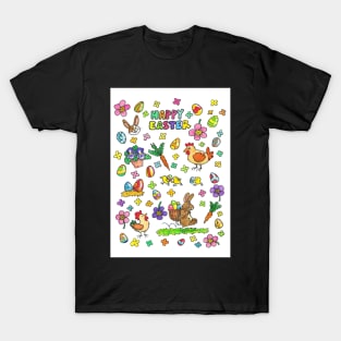 Colorful Happy Easter card T-Shirt